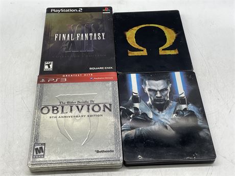 3 PS3 SPECIAL EDITIONS / STEELBOOKS & FINAL FANTASY XII COLLECTORS EDITION - PS2