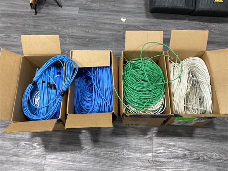 4 BOXES OF CABLES