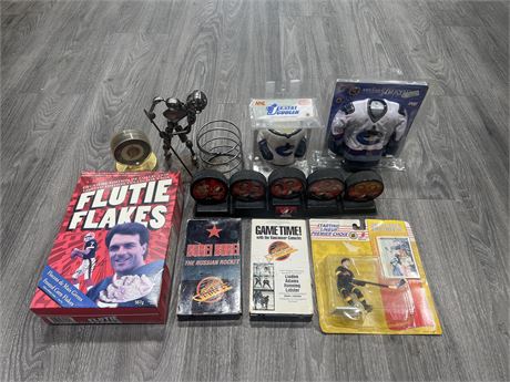 LOT OF HOCKEY / FOOTBALL COLLECTABLES