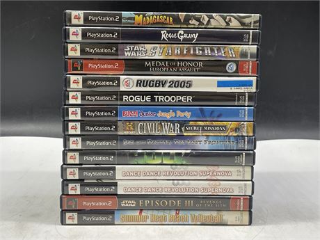 14 PS2 GAMES (MOST GOOD CONDITION)