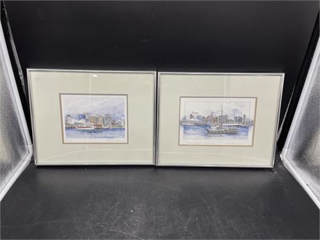 G. PARAGHAMIAN “ON THE WATERFRONT” & “SEA BUS” PRINTS OF VANCOUVER 14.5”x11.5”