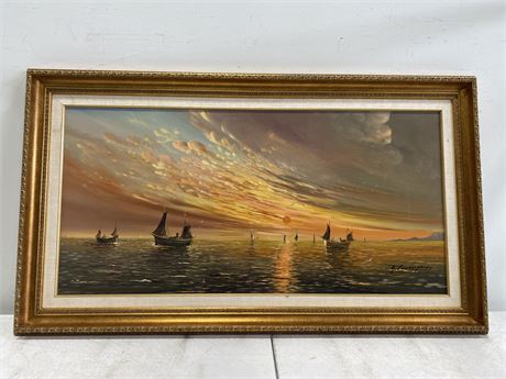 ORIGINAL SIGNED OIL ON CANVAS PAINTING (46”X26”)