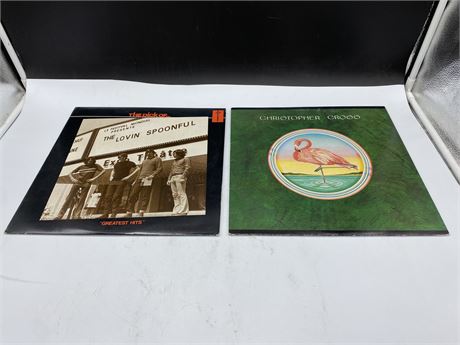 2 MISC RECORDS - CHRISTOPHER CROSS & THE LOVIN SPOONFUL - EXCELLENT (E)