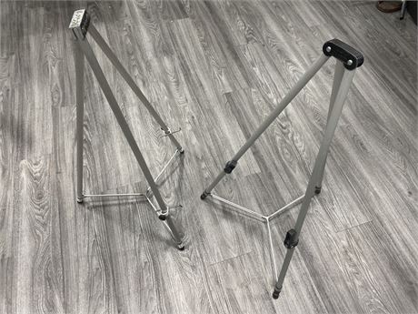 TWO PORTABLE ALUMINUM EASELS
