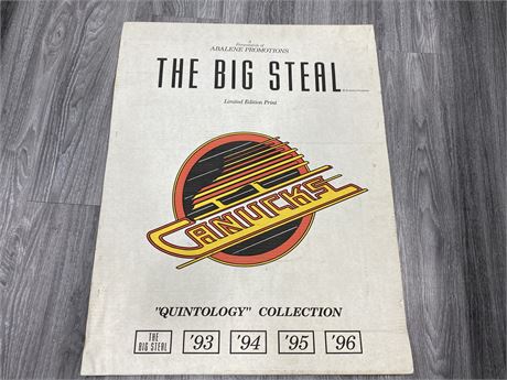 UNOPENED LIMITED EDITION CANUCKS PRINT “THE BIG STEAL”