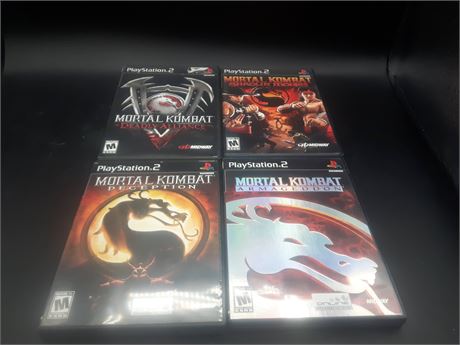 COLLECTION OF MORTAL KOMBAT GAMES - VERY GOOD CONDITION - PS2