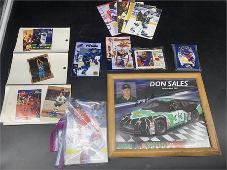 LOT OF SPORTS CARDS AND COLLECTABLES