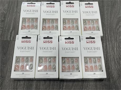 8 SETS OF KISS VOGUISH NAILS