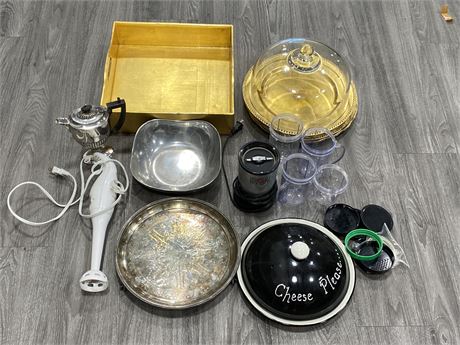 LOT OF MISC. DISHES & KITCHEN TOOLS