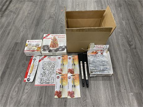BOX OF NEW ASSORTED KITCHENWARE