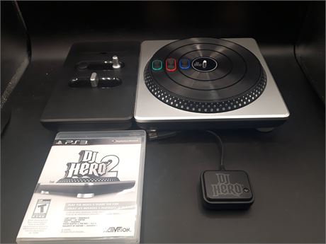 DJ HERO 2 WITH TURNTABLE - VERY GOOD CONDITION - PS3