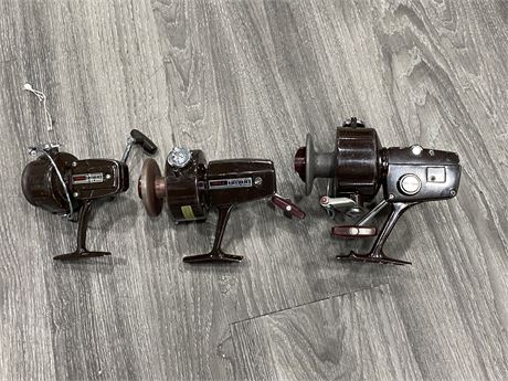 3 VINTAGE DAIWA SPINNING REELS - ALL ARE COMPLETELY REFURBISHED