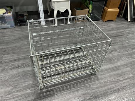 ULINE COLLAPSABLE THICK WIRE CONTAINER 32”x20”x21”