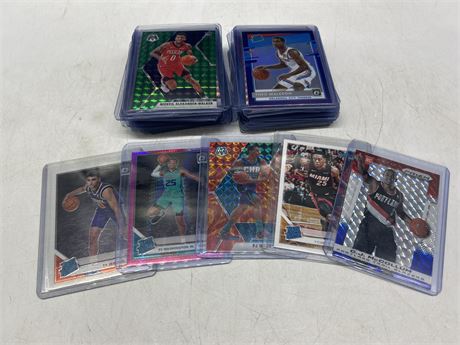 35+ PRIZM NBA ROOKIE CARDS & PARALLELS - ALL IN TOPLOADERS