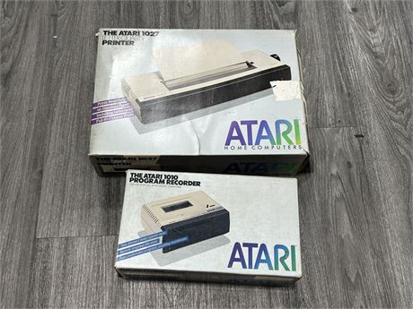 ATARI 1010 PROGRAM RECORDER & 1027 PRINTER BOTH IN OG BOX