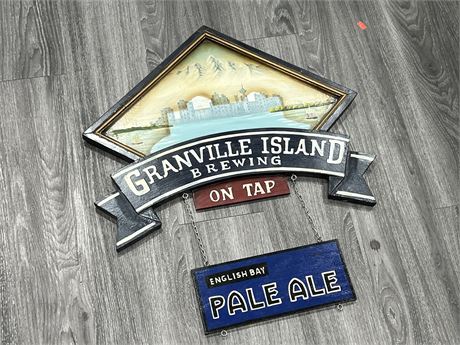 GRANVILLE ISLAND HAND PAINTED PUB SIGN (24”x26”)