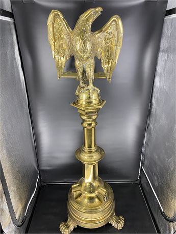 1800’s PURE BRASS 6ft LECTERN (from ST. SILIAS CHURCH ENGLAND)