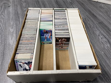 BOX OF NFL/NHL CARDS (Mostly NHL)