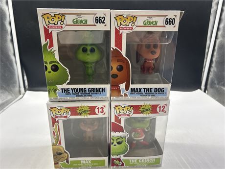 LOT OF 4 THE GRINCH FUNKO POPS