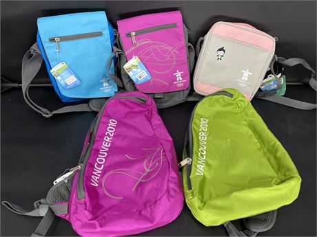 5 VANCOUVER OLYMPICS BAGS (With tags on them)