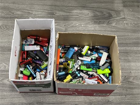 2 BOXES OF MISC LIGHTERS