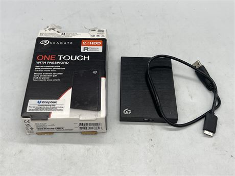 SEAGATE ONE TOUCH W/PASSWORD - LIKE NEW