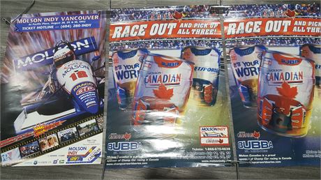 3 MOLSON INDY VANCOUVER POSTERS