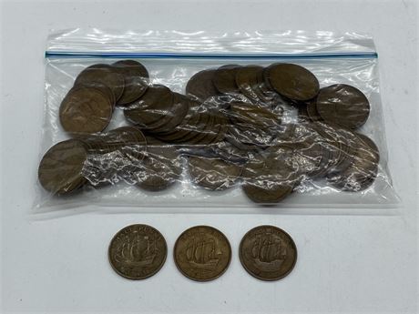 1LB OF KING GEORGE HALF CENTS
