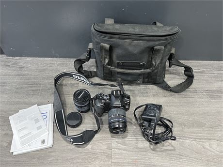 OLYMPUS E-510 CAMERA W/ EXTRA LENS, CHARGER & CASE