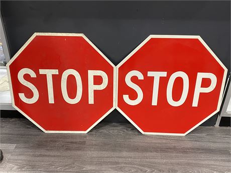 2 ALUMINUM STOP SIGNS (2ftx2ft)