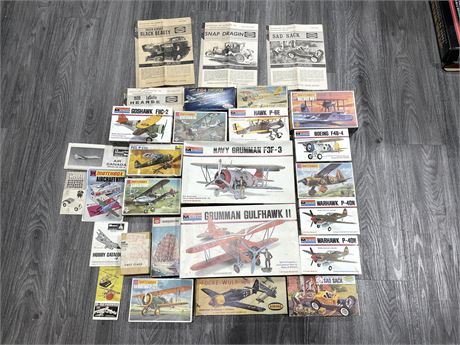 VINTAGE MODEL KIT BOXES W/SOME DECAL - RARE INSTRUCTIONS