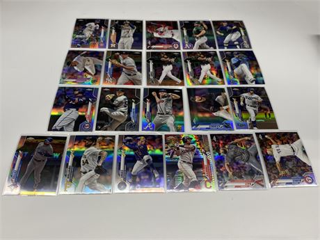 (21) 2020 TOPPS CHROME HOLO REFRACTOR PARALLEL CARDS