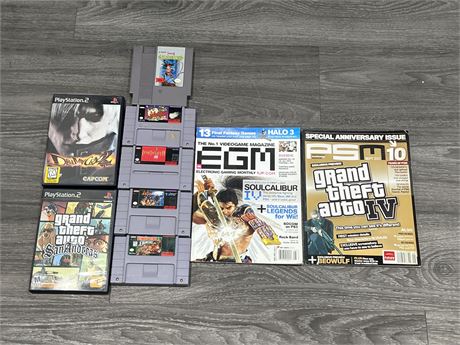 VIDEO GAME LOT - SNES / NES / PS2 & ECT