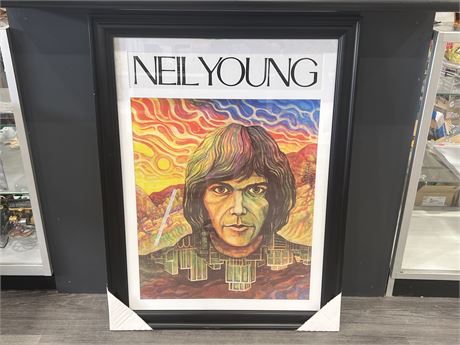 FRAMED NEIL YOUNG PHOTO - 30”x40”
