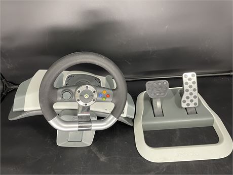 XBOX 360 STEERING WHEEL / PEDAL GAMING ATTACHMENT