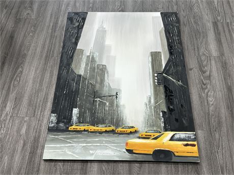 LARGE TAXI PAINTING ON CANVAS (36”x48”)