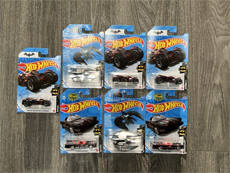 7 BATMAN HOT WHEELS