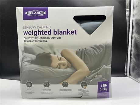 SEALED RELAXUS 15LBS QUEEN WEIGHTED BLANKET 702641