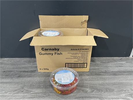 BOX 8 NEW CARNABY FISH GUMMY CANDIES - EXP:2021 DEC 10