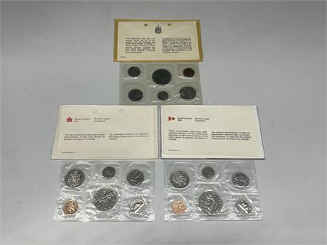 (3) ROYAL CANADIAN MINT 78’ 79’ 81’ UNCIRCULATED COIN SETS
