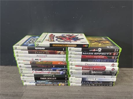 25 ASSORTED XBOX 360 GAMES
