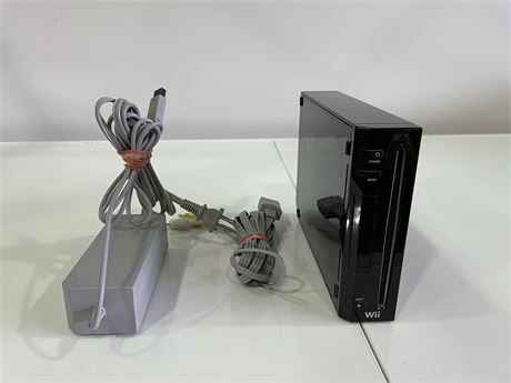 Wii SYSTEM W/ ADAPTER AND POWER CORDS