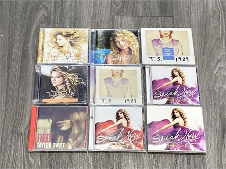 9 TAYLOR SWIFT CDS - EXCELLENT COND