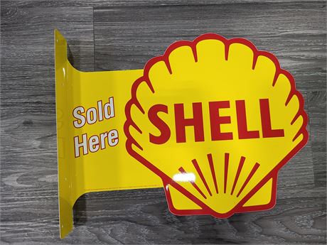 1 DOUBLE SIDED HANGED SIGN SHELL SOLD HERE