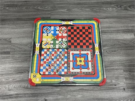 ANTIQUE DOUBLE SIDED GAME BOARD (26x26”)