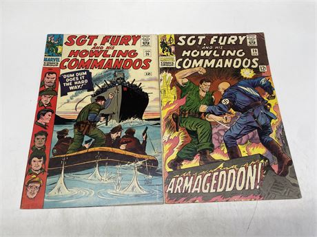 2 SGT. FURY AND HIS HOWLING COMMANDOS COMICS - #26, & #29