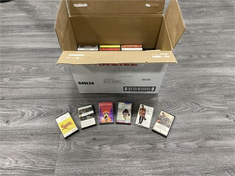 BOX OF CASSETTE TAPES