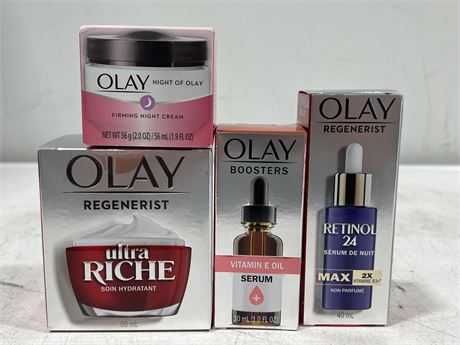 4 SEALED OLAY PRODUCTS
