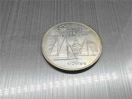 1976 SILVER MONTREAL $5 COIN