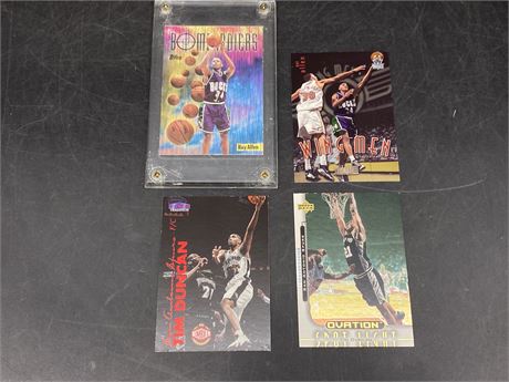 4 NBA CARDS (Duncan & Allen)